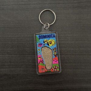 Dominica Footprint Keychain
